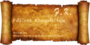Fürst Kleopátra névjegykártya